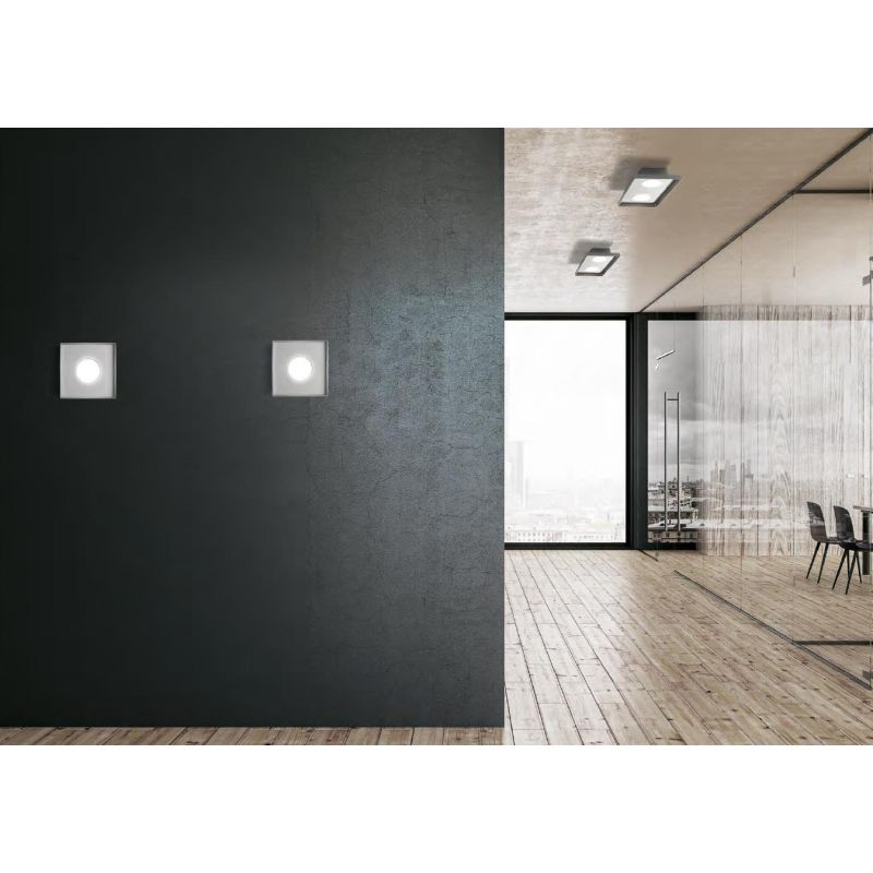 MULTIPOP APPLIQUE PLAFONIERA 2 LUCI IN ALLUMINIO 7 COLORI RETTANGOLARE LAMPADINE ATTACCO GX53 MODERNA
