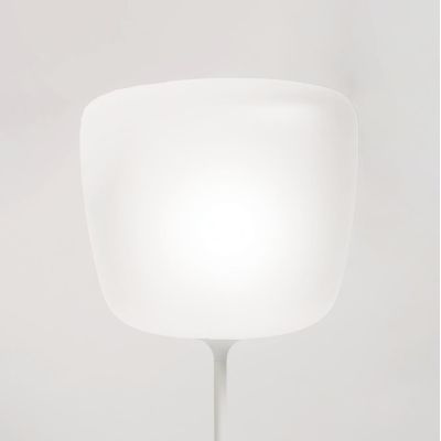 ETHEREA LAMPADA DA TAVOLO IN VETRO BIANCO ALTEZZA 56 CM CON LAMPADINA ATTACCO E27 DESIGN MODERNO