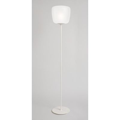 ETHEREA LAMPADA DA TERRA IN VETRO BIANCO ALTEZZA 173 CM CON LAMPADINA ATTACCO E27 DESIGN MODERNO
