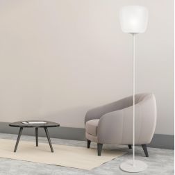 ETHEREA LAMPADA DA TERRA IN VETRO BIANCO ALTEZZA 173 CM CON LAMPADINA ATTACCO E27 DESIGN MODERNO