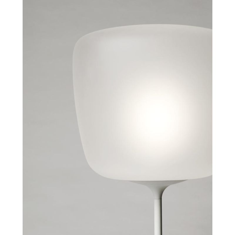 ETHEREA LAMPADA DA TERRA IN VETRO BIANCO ALTEZZA 173 CM CON LAMPADINA ATTACCO E27 DESIGN MODERNO