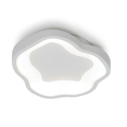 CLOUD PLAFONIERA APPLIQUE LED 2 MISURE LUCE CCT 3000K-4000K IN METALLO BIANCO DESIGN MODERNO 2