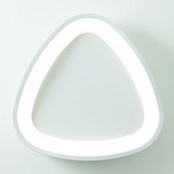 PICK PLAFONIERA APPLIQUE LED 30W LUCE CCT 3000K-4000K IN METALLO BIANCO DESIGN MODERNO 2