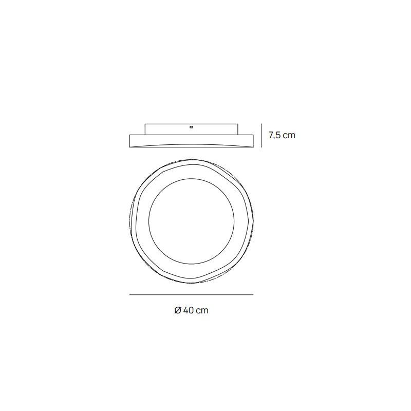 BLOOM PLAFONIERA APPLIQUE 2 MISURE LED INTEGRATO LUCE CCT 3000K-4000K METALLO BIANCO DESIGN MODERNO