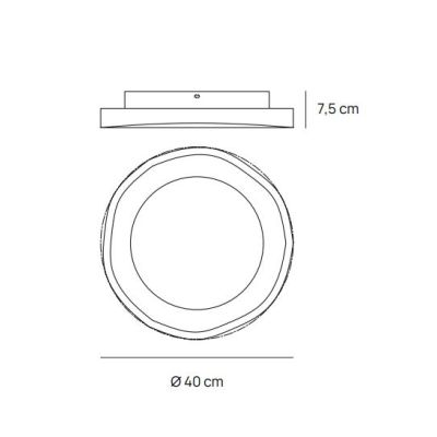 BLOOM PLAFONIERA APPLIQUE 2 MISURE LED INTEGRATO LUCE CCT 3000K-4000K METALLO BIANCO DESIGN MODERNO