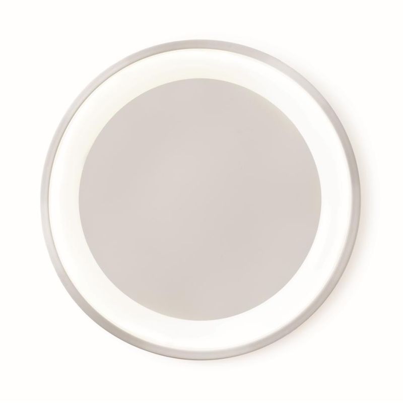 BLOOM PLAFONIERA APPLIQUE 2 MISURE LED INTEGRATO LUCE CCT 3000K-4000K METALLO BIANCO DESIGN MODERNO