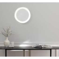 BLOOM PLAFONIERA APPLIQUE 2 MISURE LED INTEGRATO LUCE CCT 3000K-4000K METALLO BIANCO DESIGN MODERNO