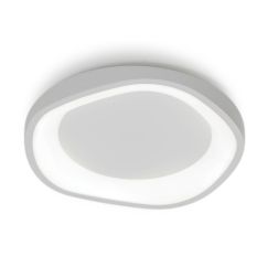 BLOOM PLAFONIERA APPLIQUE 2 MISURE LED INTEGRATO LUCE CCT 3000K-4000K METALLO BIANCO DESIGN MODERNO 2