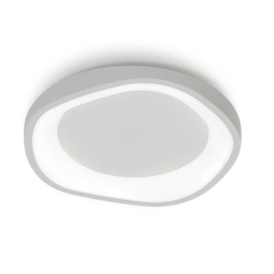 BLOOM PLAFONIERA APPLIQUE 2 MISURE LED INTEGRATO LUCE CCT 3000K-4000K METALLO BIANCO DESIGN MODERNO