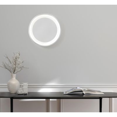 BLOOM PLAFONIERA APPLIQUE 2 MISURE LED INTEGRATO LUCE CCT 3000K-4000K METALLO BIANCO DESIGN MODERNO