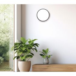 NETTUNO PLAFONIERA APPLIQUE D38 CM LED 24W LUCE CCT 3000K-4000K METALLO BIANCO,NERO E SABBIA MODERNA