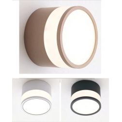 SIRIO PICCOLA APPLIQUE PLAFONIERA LED 15W LUCE CCT 2700K-4000K-6500K METALLO 3 COLORI D10 CM MODERNA