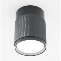 ENIGMA PLAFONIERA APPLIQUE A CILINDRO H11 CM IN ALLUMINIO ANTRACITE CON LAMPADINA ATTACCO GX53 MODERNA