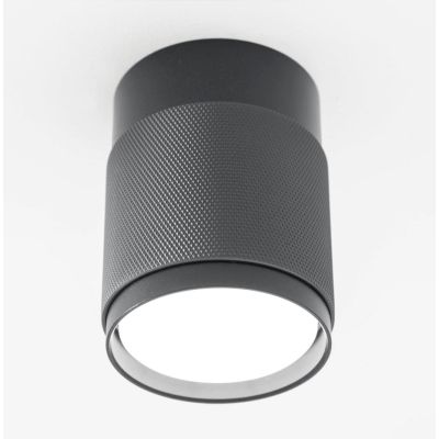 ENIGMA PLAFONIERA APPLIQUE A CILINDRO H11 CM IN ALLUMINIO ANTRACITE CON LAMPADINA ATTACCO GX53 MODERNA