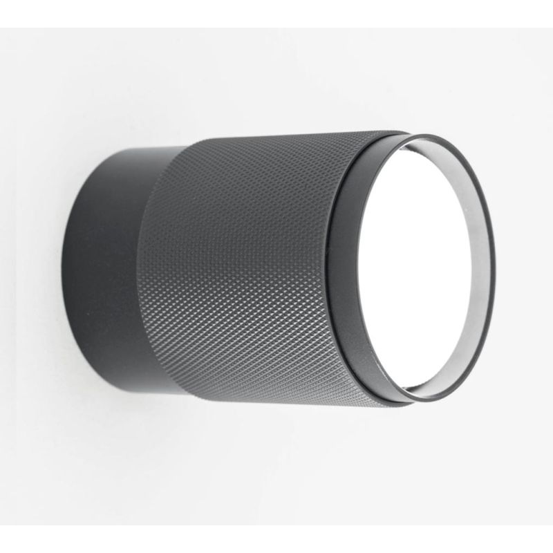 ENIGMA PLAFONIERA APPLIQUE A CILINDRO H11 CM IN ALLUMINIO ANTRACITE CON LAMPADINA ATTACCO GX53 MODERNA