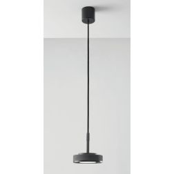 ENIGMA SOSPENSIONE SINGOLA IN ALLUMINIO ANTRACITE CON LAMPADINA ATTACCO GX53 DESIGN MODERNO 2