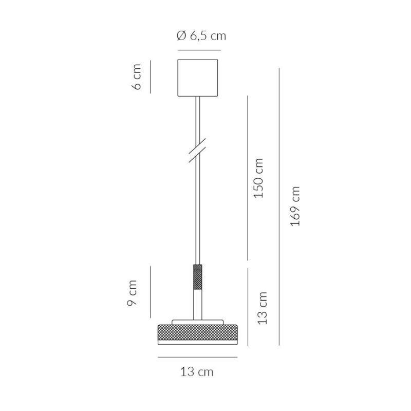 ENIGMA SOSPENSIONE SINGOLA IN ALLUMINIO ANTRACITE CON LAMPADINA ATTACCO GX53 DESIGN MODERNO