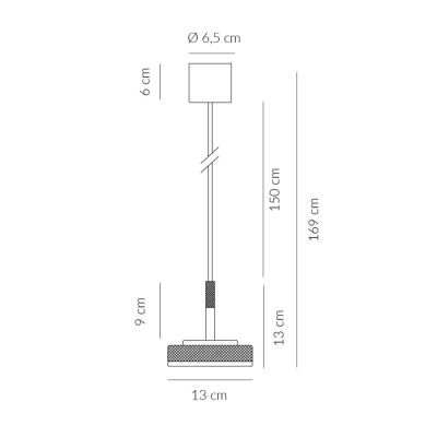 ENIGMA SOSPENSIONE SINGOLA IN ALLUMINIO ANTRACITE CON LAMPADINA ATTACCO GX53 DESIGN MODERNO