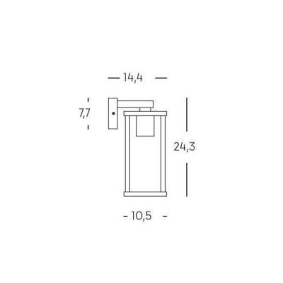 AUREA APPLIQUE DA ESTERNO A LANTERNA IP54 STILE CLASSICO IN ALLUMINIO BIANCO O NERO DI SOVIL Sovil - Cristalensi Shop Online