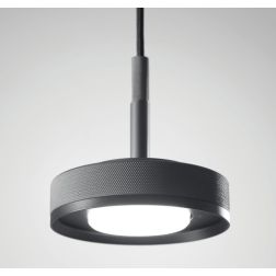 ENIGMA SOSPENSIONE SINGOLA IN ALLUMINIO ANTRACITE CON LAMPADINA ATTACCO GX53 DESIGN MODERNO