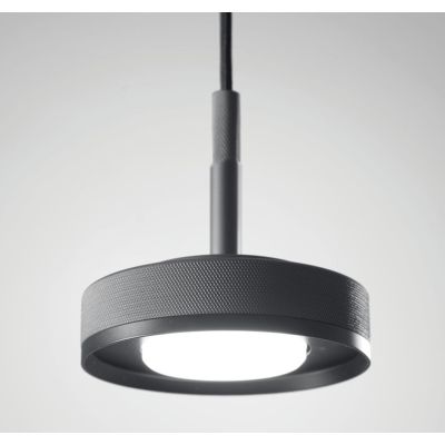 ENIGMA SOSPENSIONE SINGOLA IN ALLUMINIO ANTRACITE CON LAMPADINA ATTACCO GX53 DESIGN MODERNO