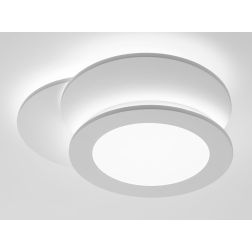 TRINITY-R PLAFONIERA APPLIQUE BIANCA LED INTEGRATO LUCE DIMMERABILE CON TELECOMANDO 2 MISURE MODERNA