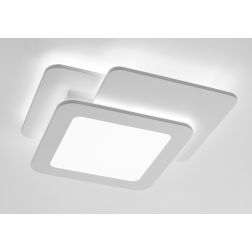 TRINITY-S PLAFONIERA APPLIQUE BIANCA QUADRATA LED INTEGRATO LUCE DIMMERABILE CON TELECOMANDO 2 MISURE