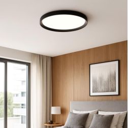 ATENA PLAFONIERA D50CM LED 48W LUCE CCT 3000K-4000K BIEMISSIONE ALLUMINIO 5 COLORI DESIGN MODERNO 2