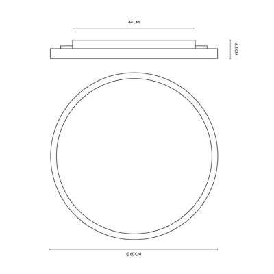 ATENA PLAFONIERA D60CM LED 55W LUCE CCT 3000K-4000K BIEMISSIONE ALLUMINIO 5 COLORI DESIGN MODERNO