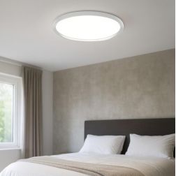 ATENA PLAFONIERA D60CM LED 55W LUCE CCT 3000K-4000K BIEMISSIONE ALLUMINIO 5 COLORI DESIGN MODERNO 2