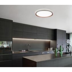 ATENA PLAFONIERA D40CM LED 36W LUCE CCT 3000K-4000K BIEMISSIONE ALLUMINIO 5 COLORI DESIGN MODERNO 2