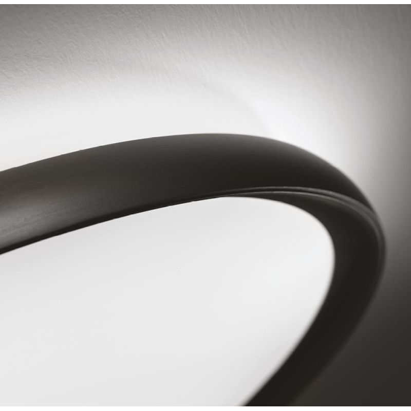ATENA PLAFONIERA D80CM LED 84W LUCE CCT 3000K-4000K BIEMISSIONE ALLUMINIO 5 COLORI DESIGN MODERNO