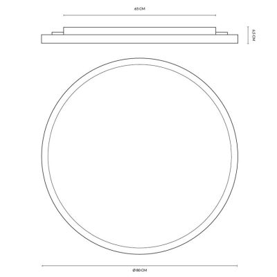 ATENA PLAFONIERA D80CM LED 84W LUCE CCT 3000K-4000K BIEMISSIONE ALLUMINIO 5 COLORI DESIGN MODERNO