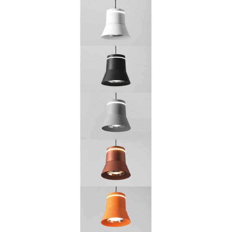 CLOCHE SOSPENSIONE PICCOLA SALISCENDI D10 CM IN 5 FINITURE COLORE LED 6W LUCE 3000K DESIGN MODERNO