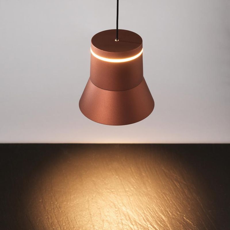 CLOCHE SOSPENSIONE PICCOLA SALISCENDI D10 CM IN 5 FINITURE COLORE LED 6W LUCE 3000K DESIGN MODERNO