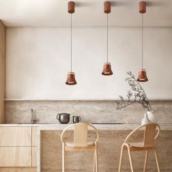 CLOCHE SOSPENSIONE PICCOLA SALISCENDI D10 CM IN 5 FINITURE COLORE LED 6W LUCE 3000K DESIGN MODERNO