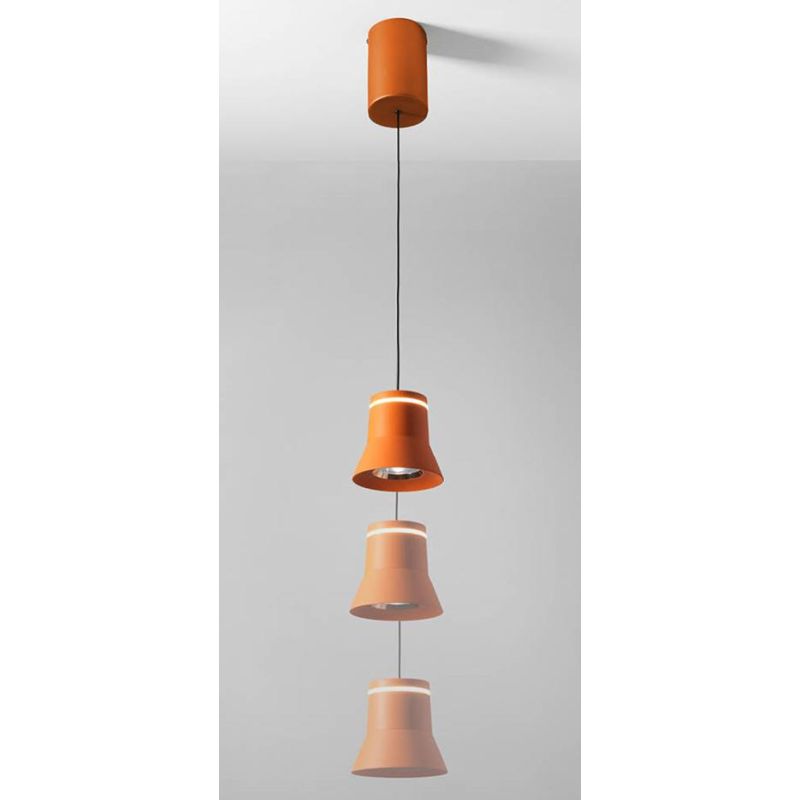 CLOCHE SOSPENSIONE PICCOLA SALISCENDI D10 CM IN 5 FINITURE COLORE LED 6W LUCE 3000K DESIGN MODERNO