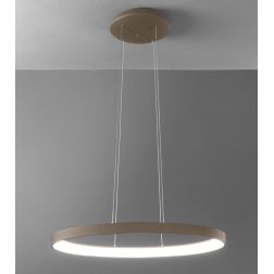 LIFERING SOSPENSIONE SINGOLA OVALE LED 40W LUCE CCT 3000K-4000K ALLUMINIO 5 COLORI L60 CM MODERNA