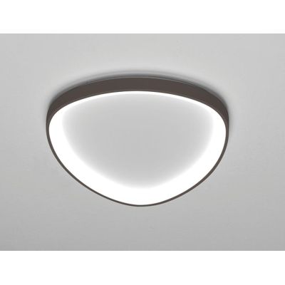 LIFERING PLAFONIERA OVALE MODERNA LED 38W LUCE 3000K BIANCA NERA O SABBIA Vivida International - Cristalensi Shop Online
