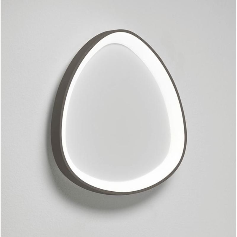 LIFERING PLAFONIERA OVALE MODERNA LED 38W LUCE 3000K BIANCA NERA O SABBIA Vivida International - Cristalensi Shop Online