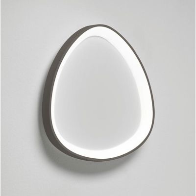 LIFERING PLAFONIERA OVALE MODERNA LED 38W LUCE 3000K BIANCA NERA O SABBIA Vivida International - Cristalensi Shop Online