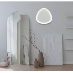 LIFERING PLAFONIERA OVALE MODERNA LED 38W LUCE 3000K BIANCA NERA O SABBIA Vivida International - Cristalensi Shop Online