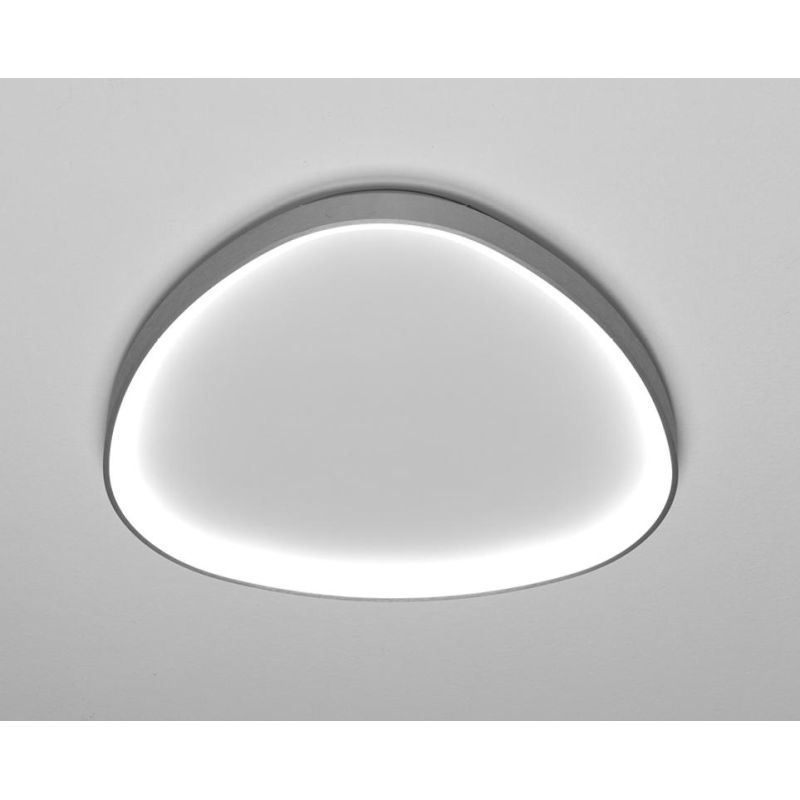 LIFERING PLAFONIERA OVALE MODERNA LED 48W LUCE 3000K BIANCA NERA O SABBIA Vivida International - Cristalensi Shop Online