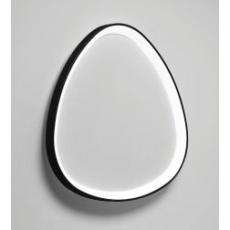 LIFERING PLAFONIERA OVALE MODERNA LED 48W LUCE 3000K BIANCA NERA O SABBIA Vivida International - Cristalensi Shop Online