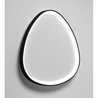 LIFERING PLAFONIERA OVALE MODERNA LED 48W LUCE 3000K BIANCA NERA O SABBIA Vivida International - Cristalensi Shop Online