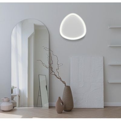 LIFERING PLAFONIERA OVALE MODERNA LED 48W LUCE 3000K BIANCA NERA O SABBIA Vivida International - Cristalensi Shop Online