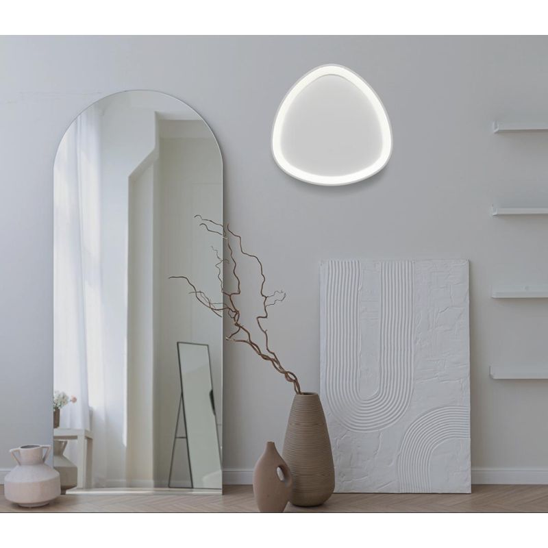 LIFERING PLAFONIERA OVALE MODERNA LED 60W LUCE 3000K BIANCA NERA O SABBIA Vivida International - Cristalensi Shop Online