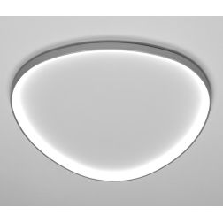 LIFERING PLAFONIERA OVALE MODERNA LED 60W LUCE 3000K BIANCA NERA O SABBIA Vivida International - Cristalensi Shop Online