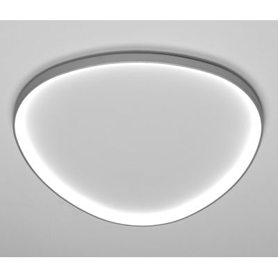 LIFERING PLAFONIERA OVALE MODERNA LED 60W LUCE 3000K BIANCA NERA O SABBIA Vivida International - Cristalensi Shop Online