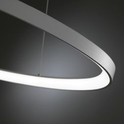 LIFERING SOSPENSIONE IN FORMA OVALE LED 60W BIANCA NERA O SABBIA MODERNA Vivida International - Cristalensi Shop Online 2